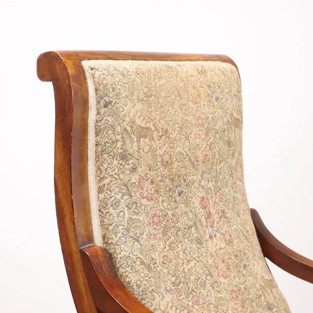 Antique Armchair Louis Philippe Walnut Fabric Italy XIX Century - Italy, Late XIX Century | Antiques | Seating