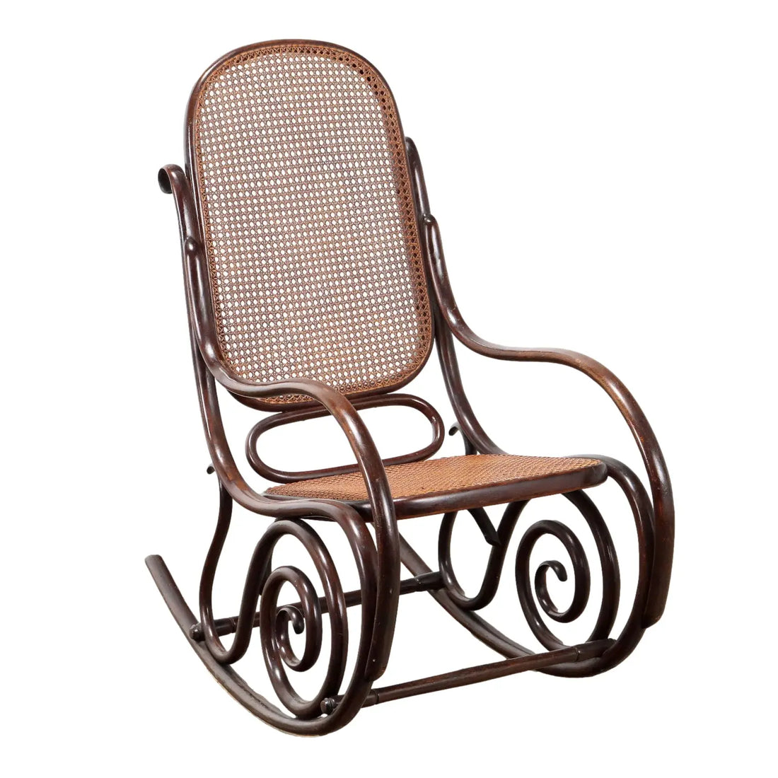 Rocking Chair in Bentwood Beech, Thonet Style
