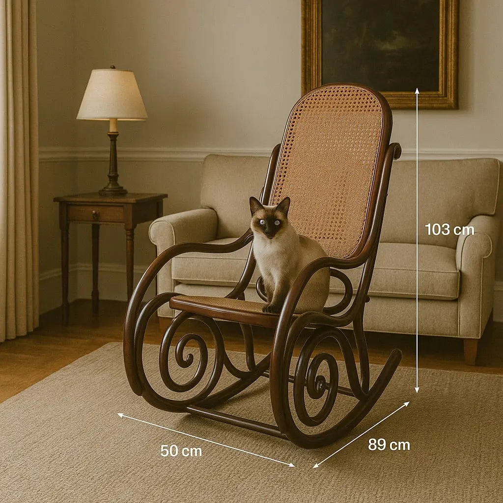 Rocking Chair in Bentwood Beech, Thonet Style