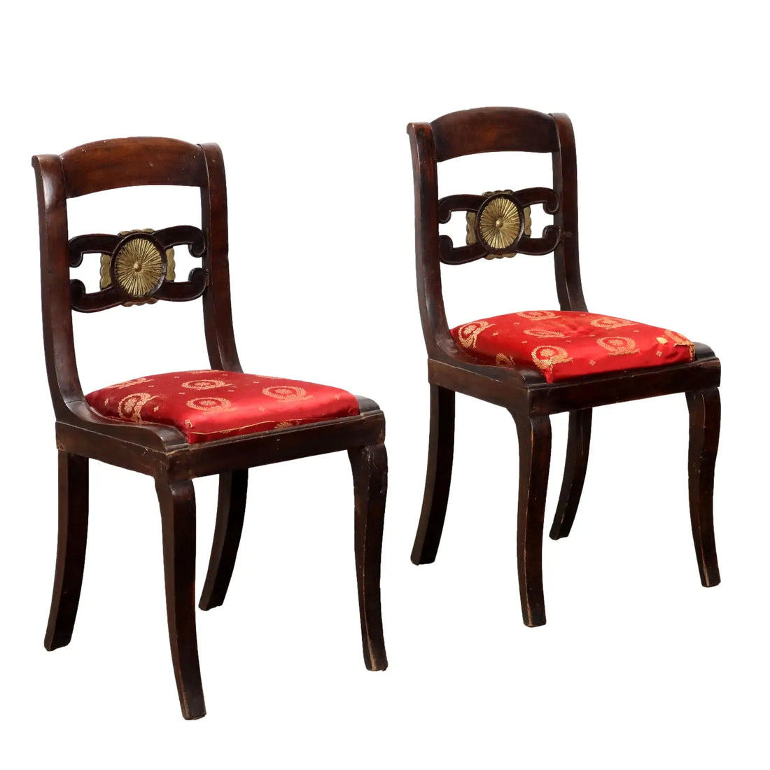 Pair of Directoire Chairs in Walnut - Italy, Late 18th to Early 19th Century