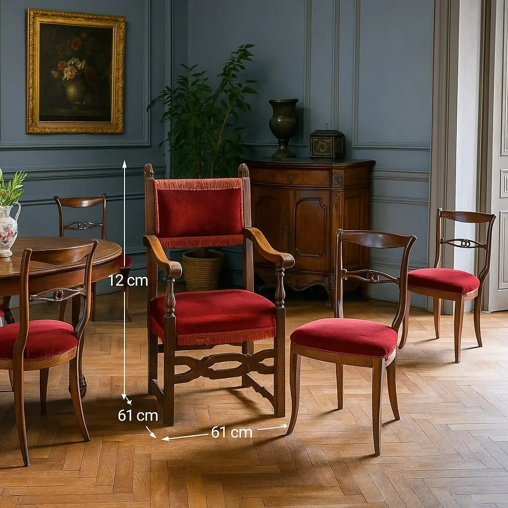 Neorenaissance High Chair and Rococo Chairs