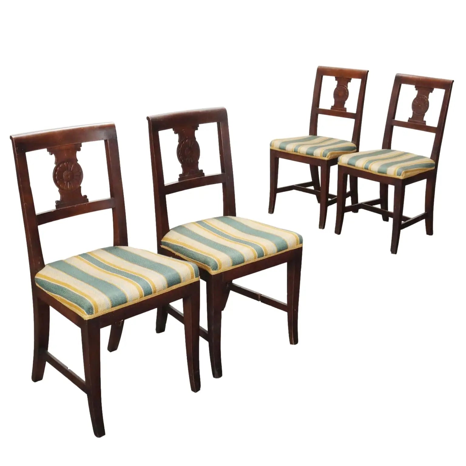 Antique Chairs Walnut Padded Seat Italy XIX Century - Italy, XIX Century | Antiques | Seating