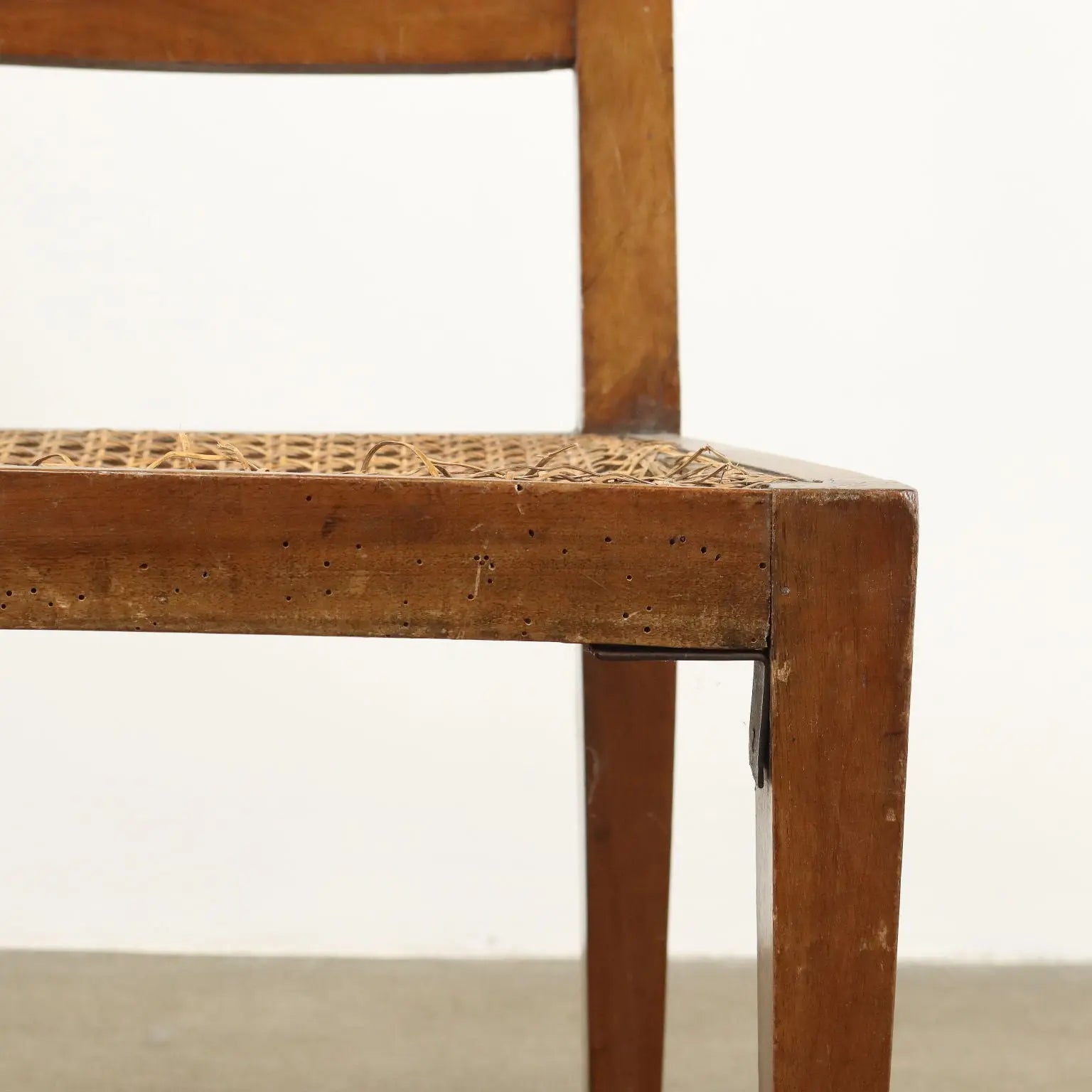 Antique Chairs Directoire Walnut Vienna Straw To be Restored '700 - Italy, Late XVIII Century | Antiques | Seating