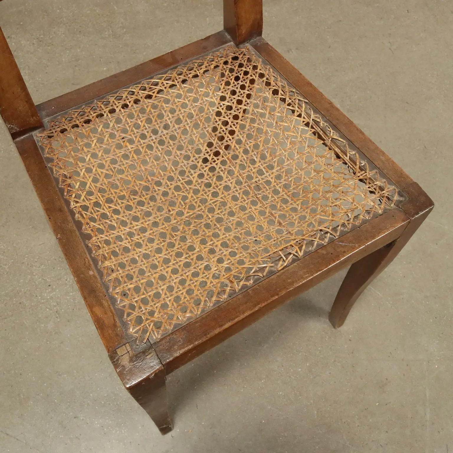 Antique Chairs Directoire Walnut Vienna Straw To be Restored '700 - Italy, Late XVIII Century | Antiques | Seating