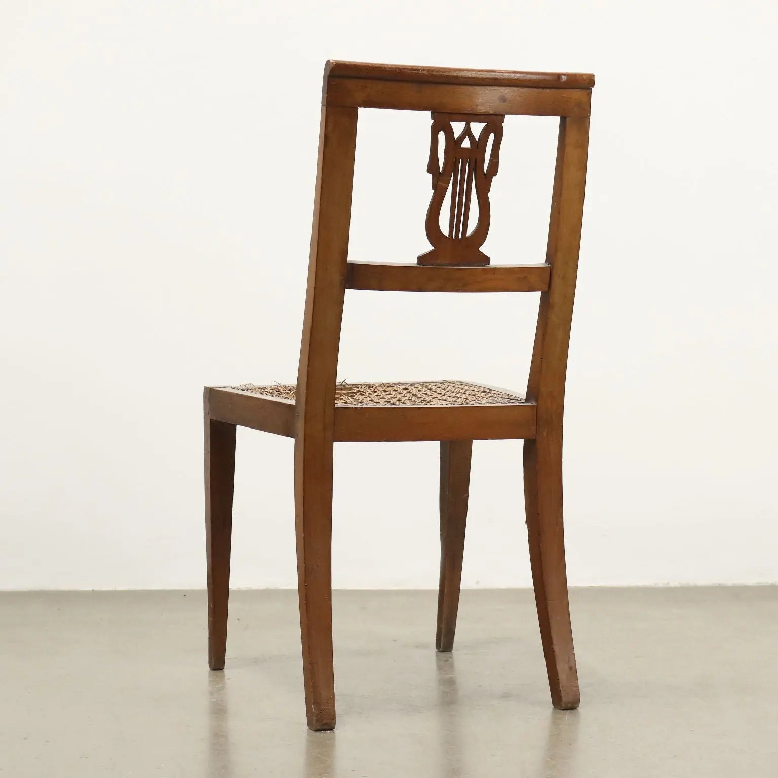 Antique Chairs Directoire Walnut Vienna Straw To be Restored '700 - Italy, Late XVIII Century | Antiques | Seating