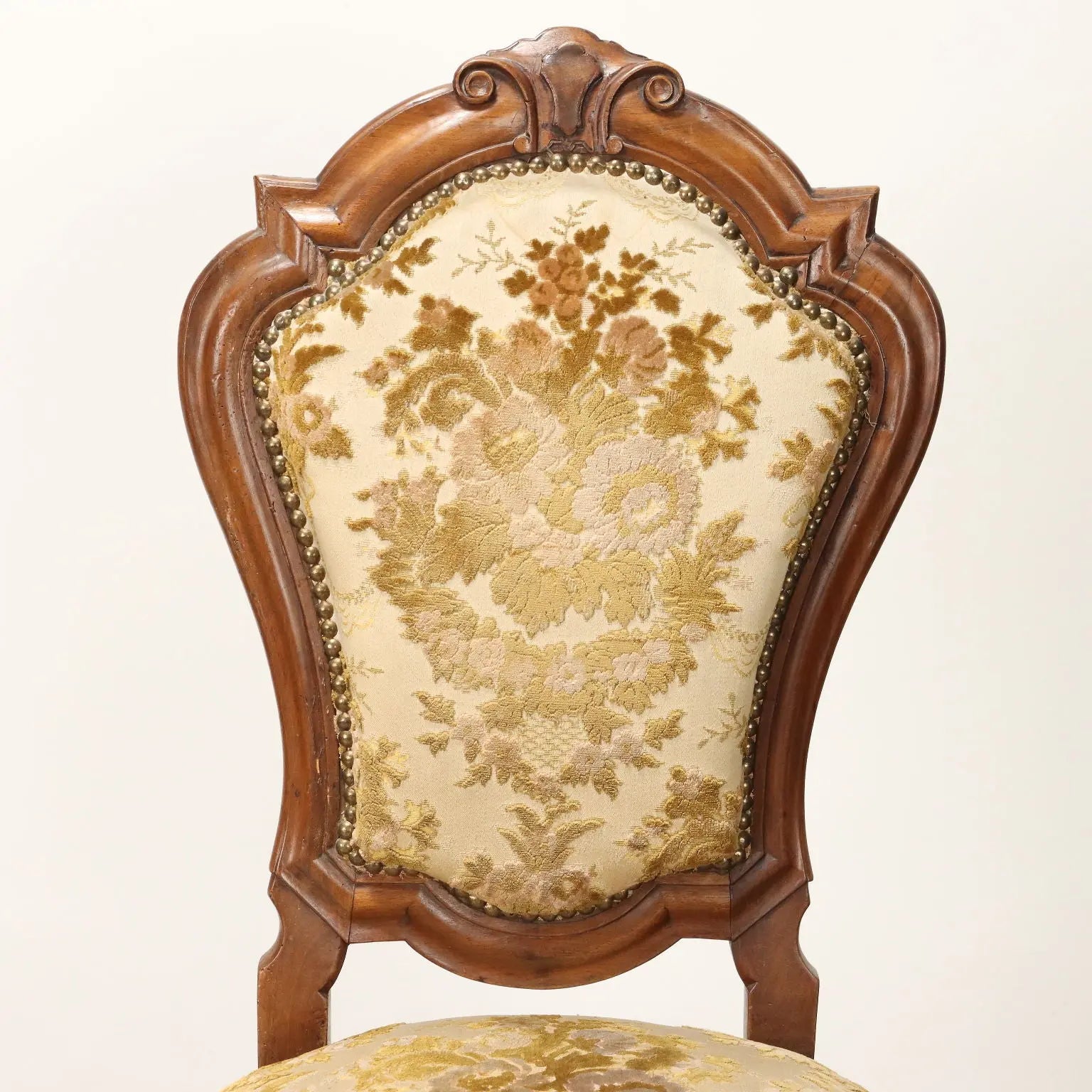 Antique Chairs Umbertino Walnut Padded Seat Italy XIX Century - Italy, Late XIX Century | Antiques | Seating