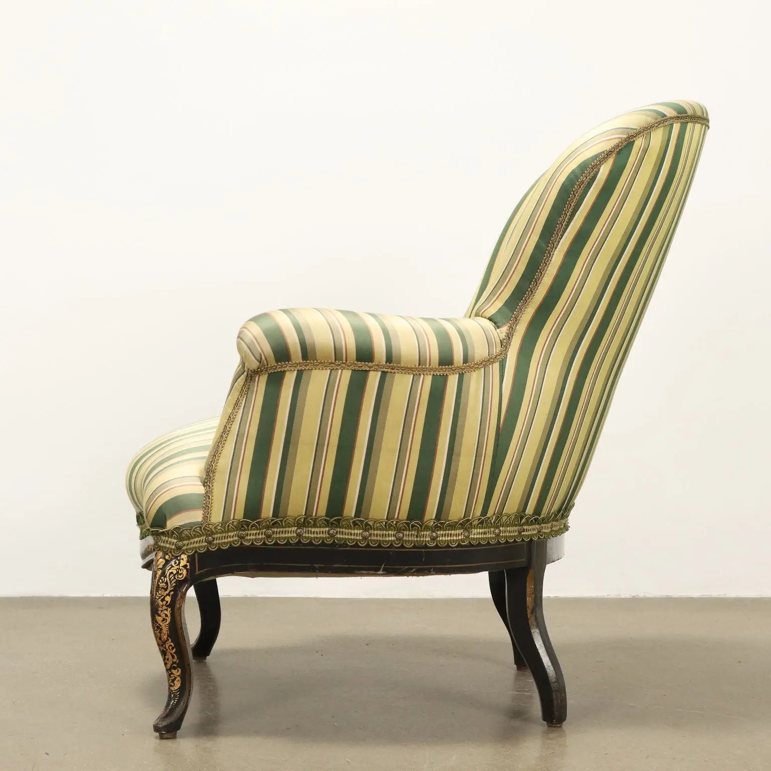 Antique Armchair Lacquered Wood Padding Italy Late XIX Century - Italy | Antiques | Seating