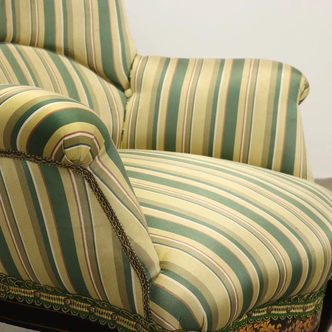 Antique Armchair Lacquered Wood Padding Italy Late XIX Century - Italy | Antiques | Seating