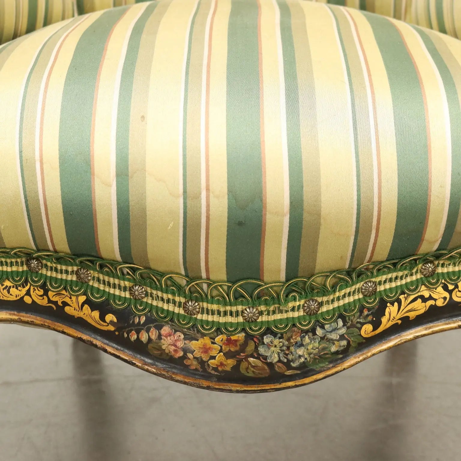 Antique Armchair Lacquered Wood Padding Italy Late XIX Century - Italy | Antiques | Seating