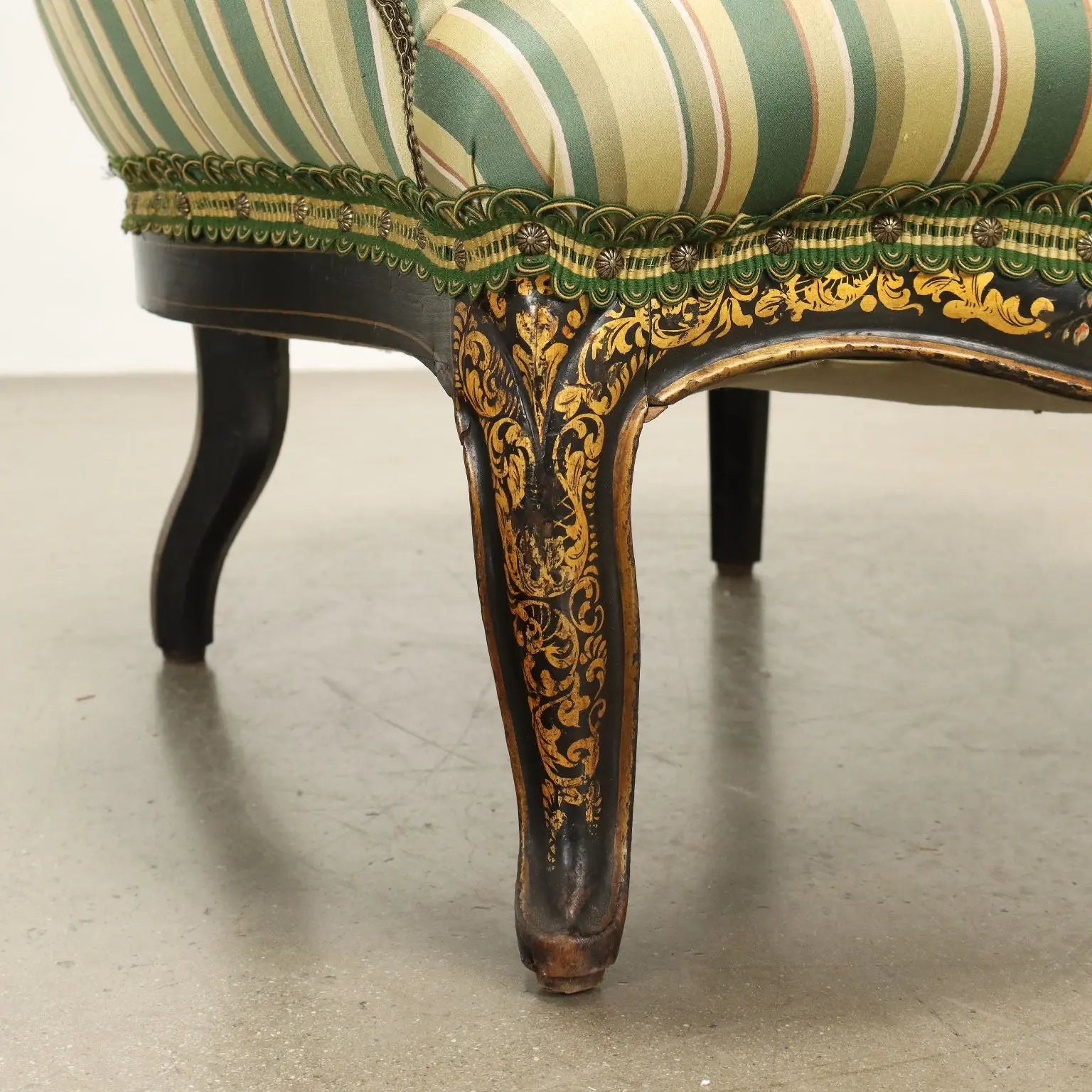 Antique Armchair Lacquered Wood Padding Italy Late XIX Century - Italy | Antiques | Seating