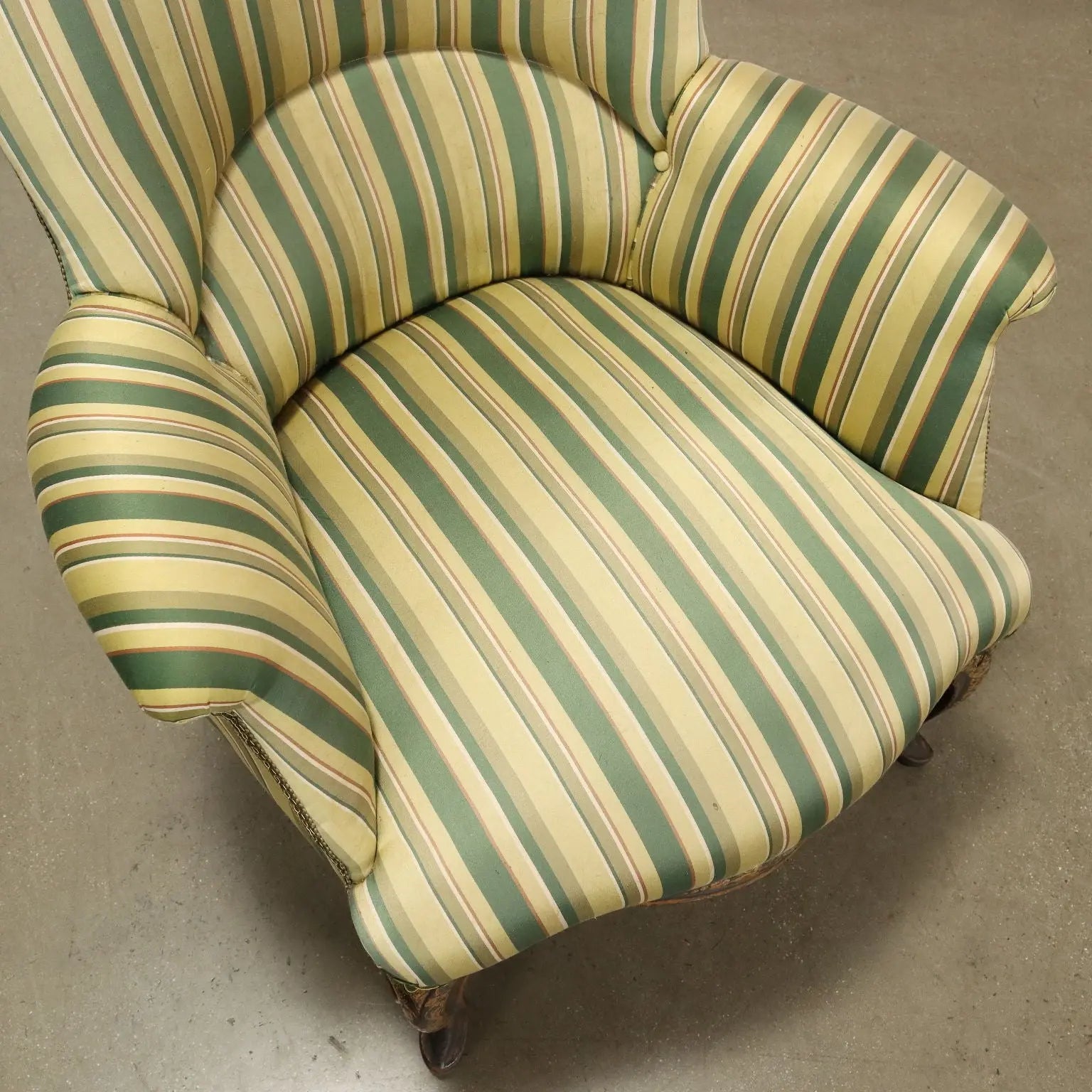 Antique Armchair Lacquered Wood Padding Italy Late XIX Century - Italy | Antiques | Seating
