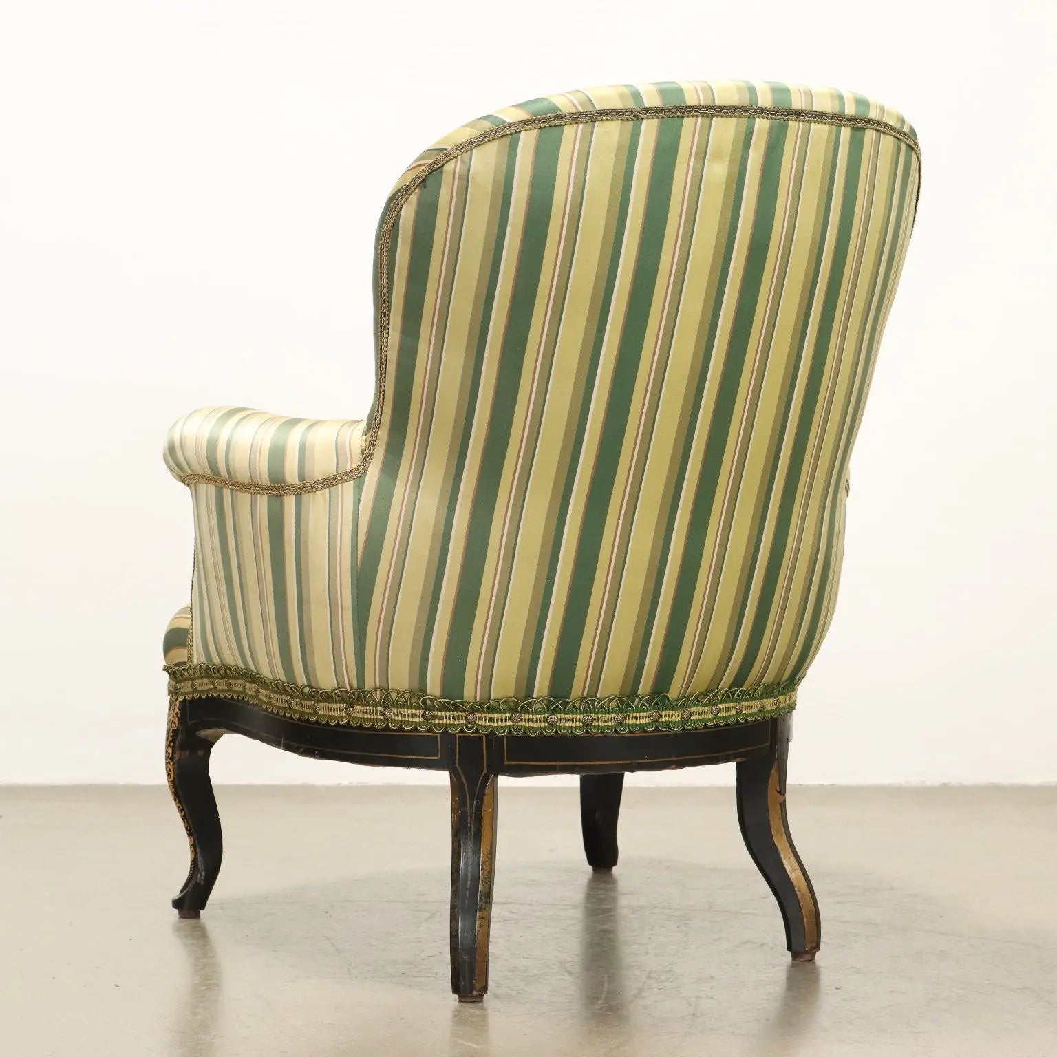 Antique Armchair Lacquered Wood Padding Italy Late XIX Century - Italy | Antiques | Seating