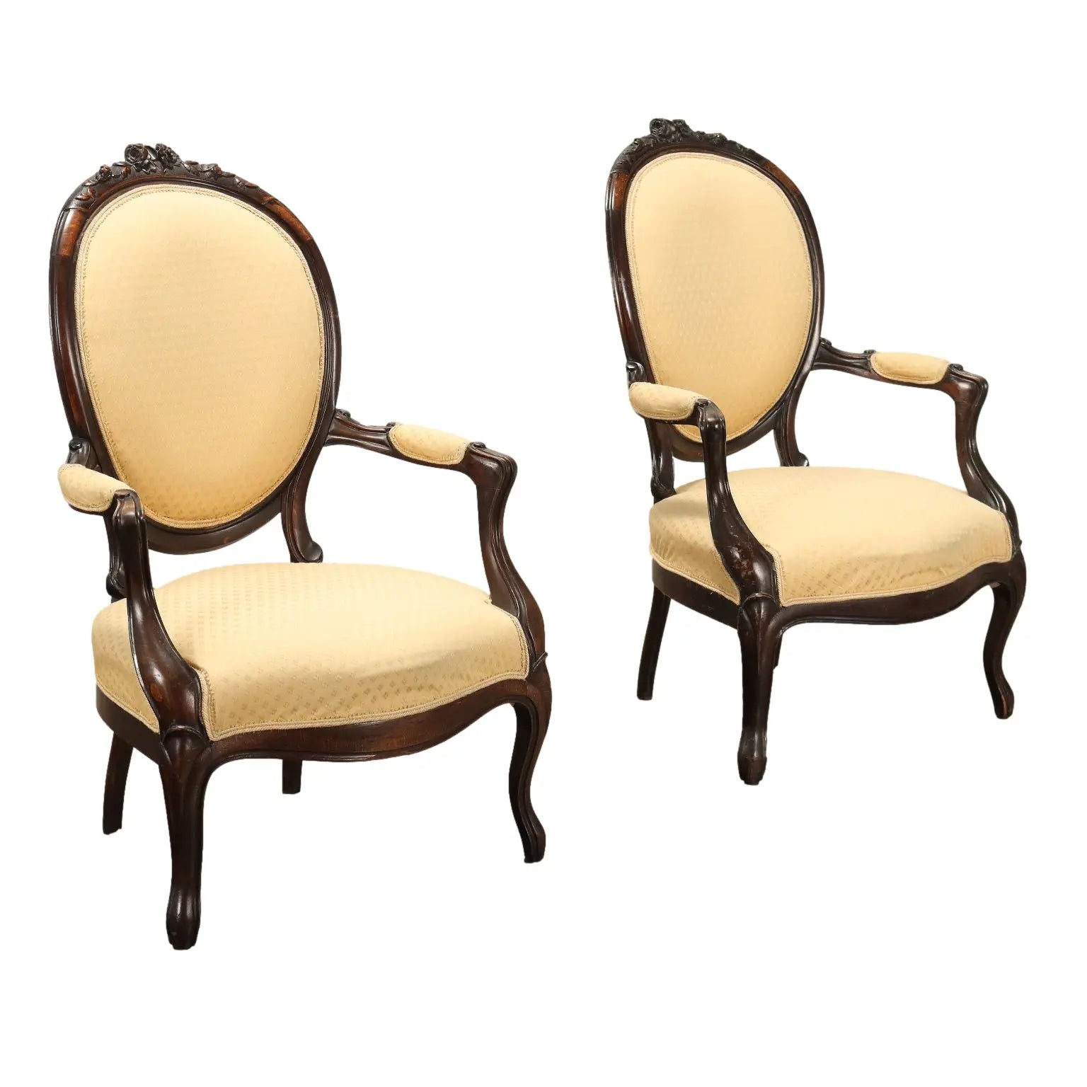 Antique Armchairs Baroque Style Beech Padding XX Century - Italy, XX Century | Antiques | Seating