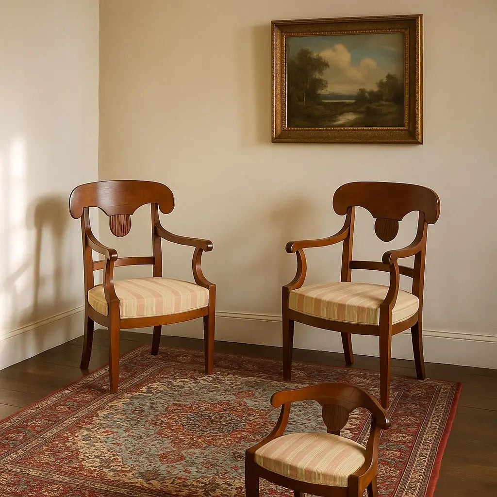 Antique Directoire Armchairs Cherrywood Fabric XVIII-XIX Century - France, Late XVIII-Early XIX Century | Antiques | Seating