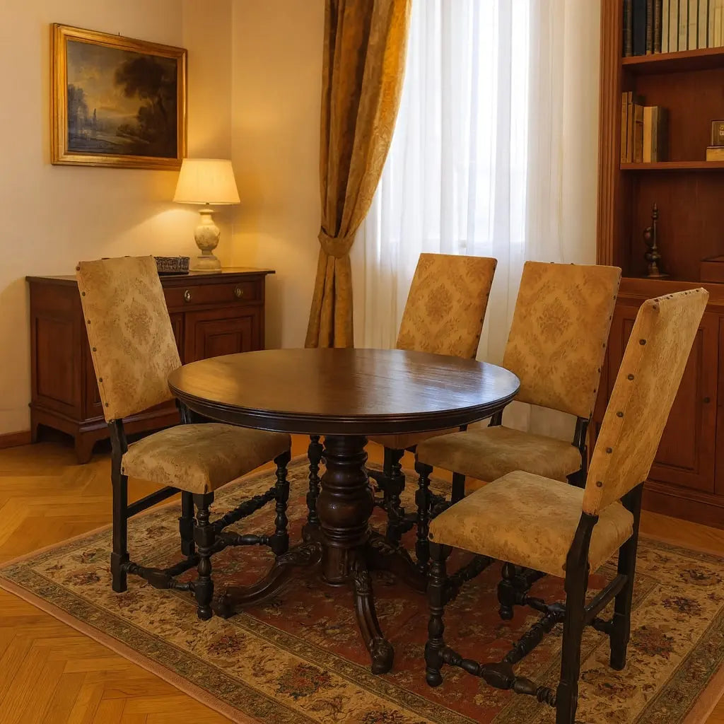 Antique Baroque Chairs Ebony Painted Walnut Italy XVIII Century - Italy, Mid XVIII Century | Antiques | Seating