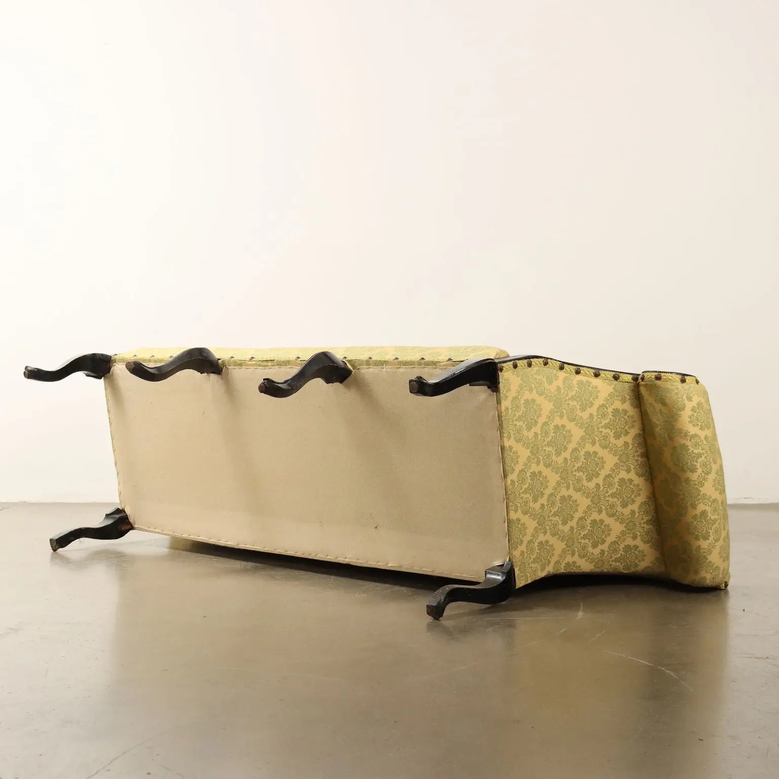 Antique Sofa Walnut Fabric Upholstery Italy XVIII Century - Italy, XVIII Century | Antiques | Seating