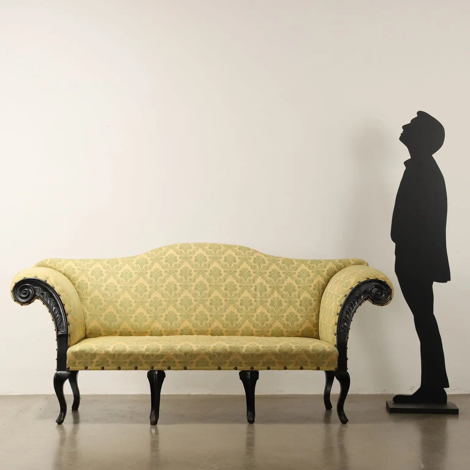 Antique Sofa Walnut Fabric Upholstery Italy XVIII Century - Italy, XVIII Century | Antiques | Seating