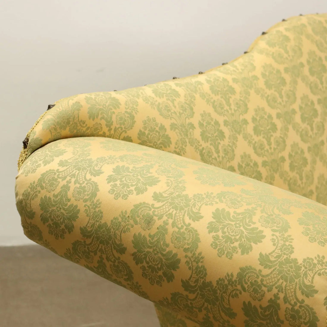 Antique Sofa Walnut Fabric Upholstery Italy XVIII Century - Italy, XVIII Century | Antiques | Seating