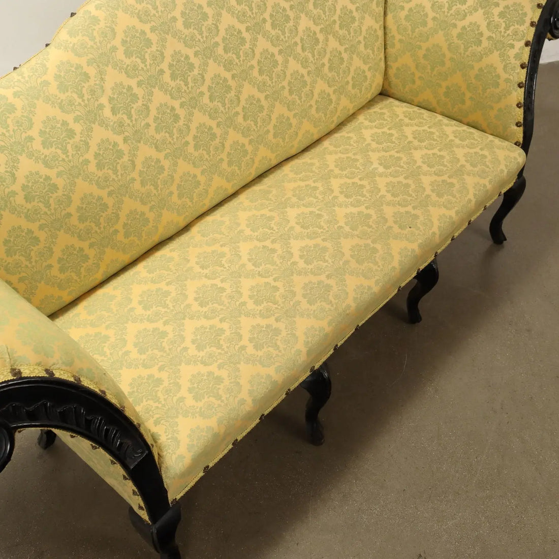 Antique Sofa Walnut Fabric Upholstery Italy XVIII Century - Italy, XVIII Century | Antiques | Seating
