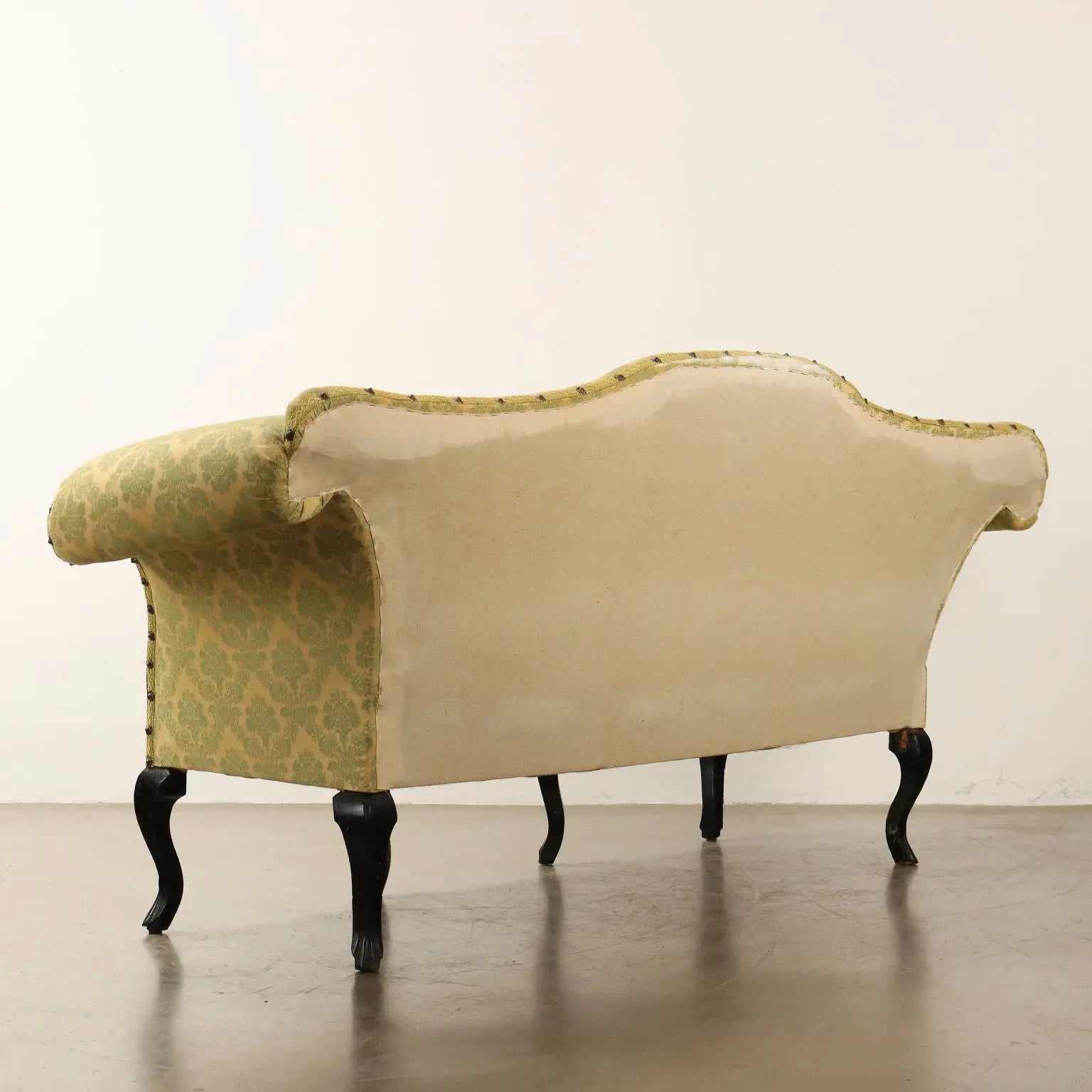 Antique Sofa Walnut Fabric Upholstery Italy XVIII Century - Italy, XVIII Century | Antiques | Seating