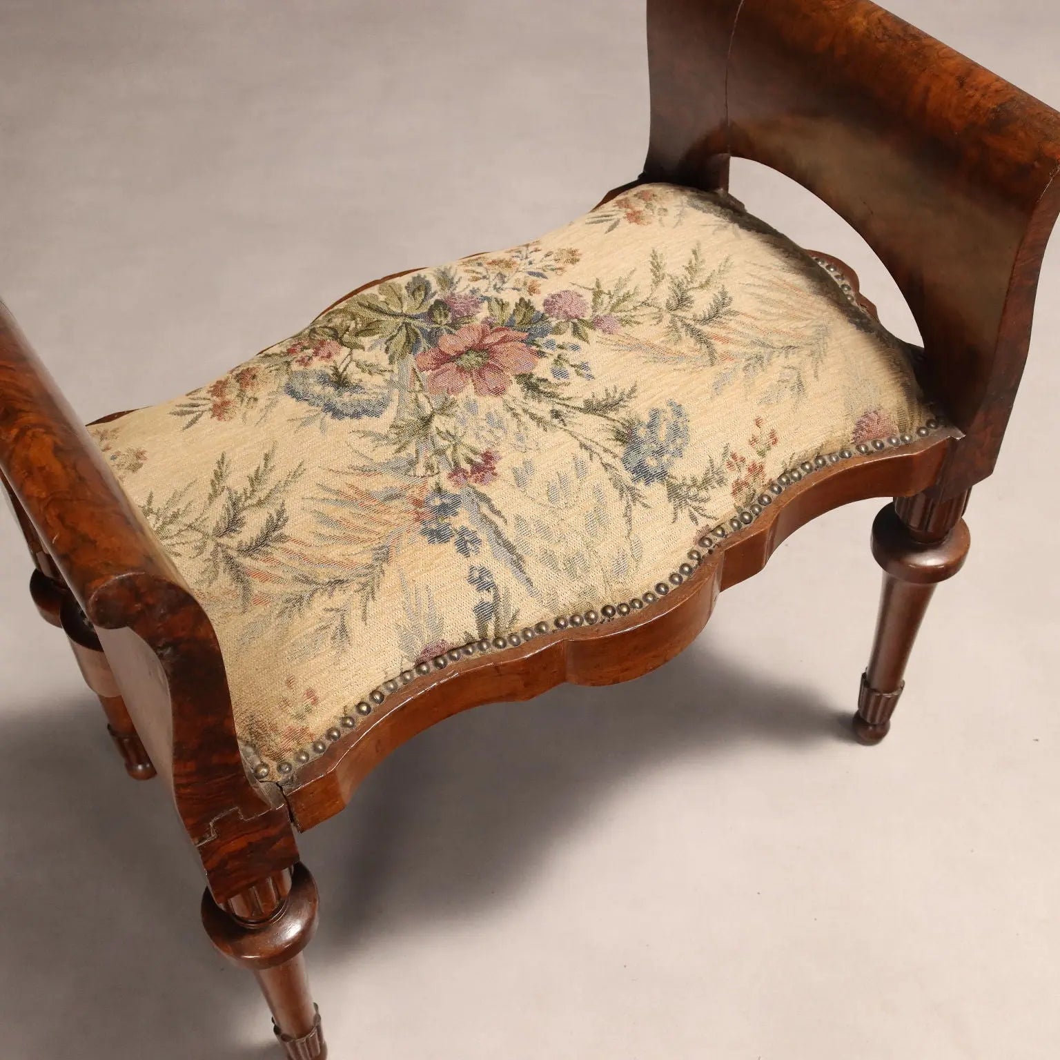 Antique Chairs and Bench Art Deco Walnut Burl Italy XIX Century - Italy, Late XX Century | Antiques | Seating