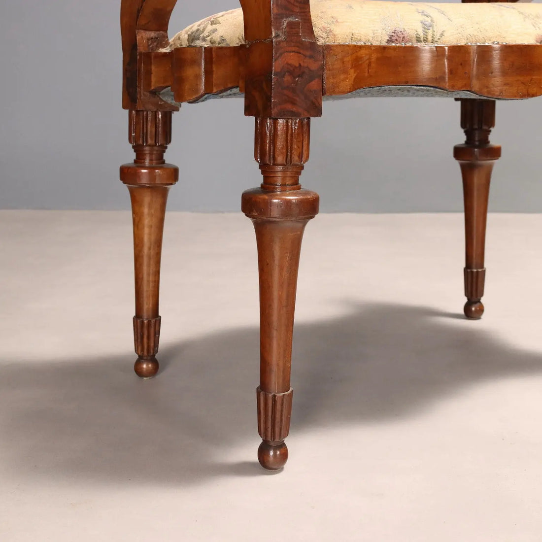 Antique Chairs and Bench Art Deco Walnut Burl Italy XIX Century - Italy, Late XX Century | Antiques | Seating