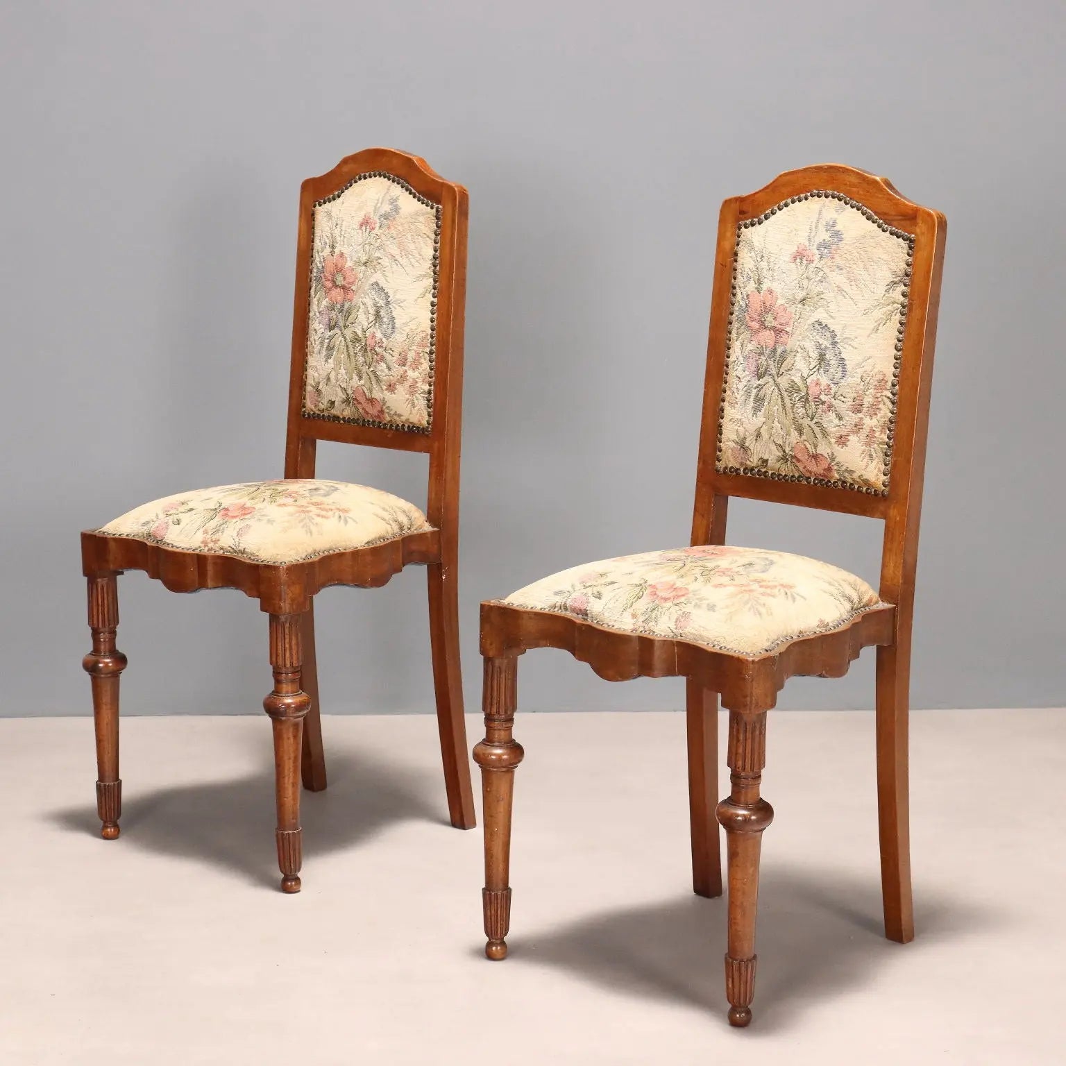 Antique Chairs and Bench Art Deco Walnut Burl Italy XIX Century - Italy, Late XX Century | Antiques | Seating
