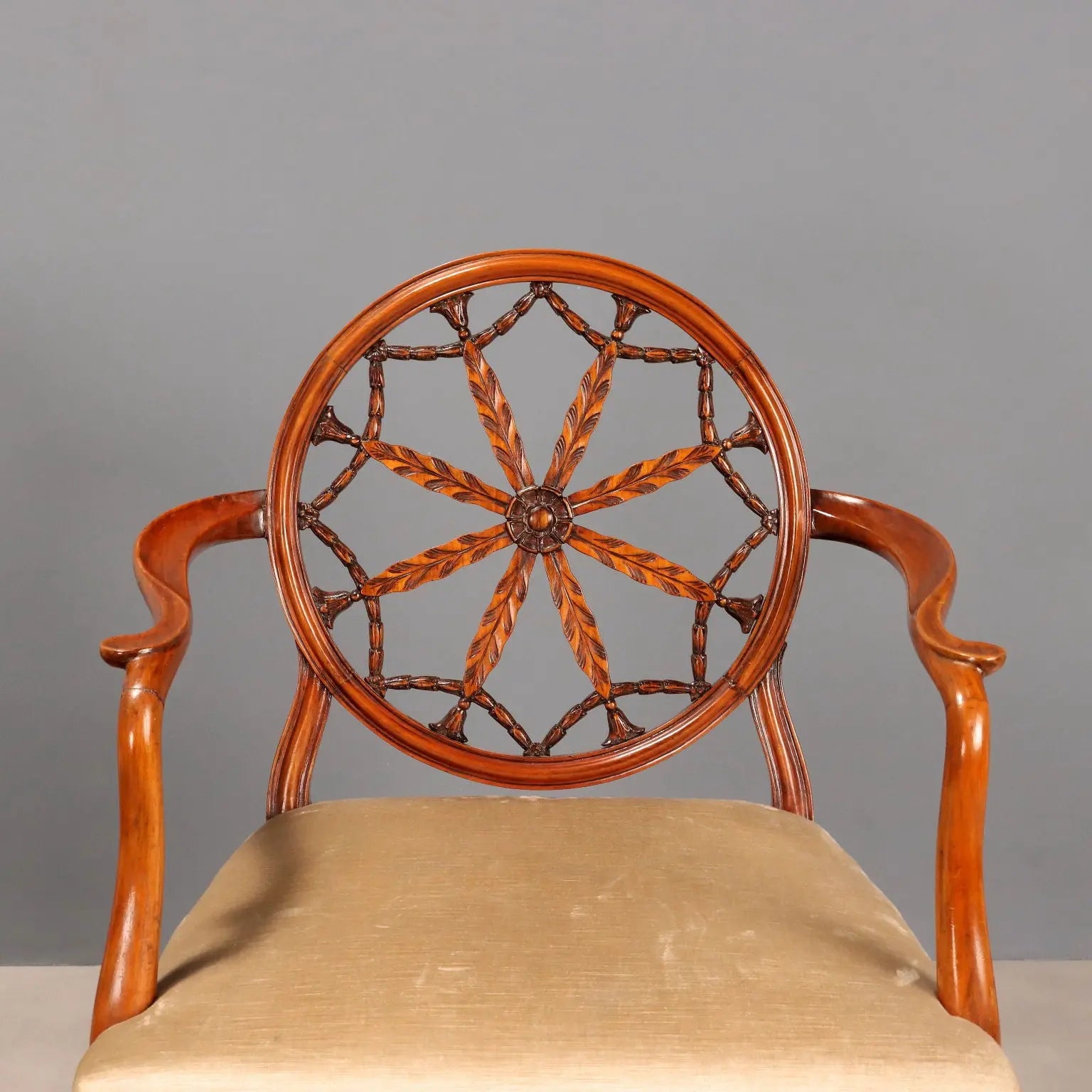 Four English Cherry Armchairs - 20th Century