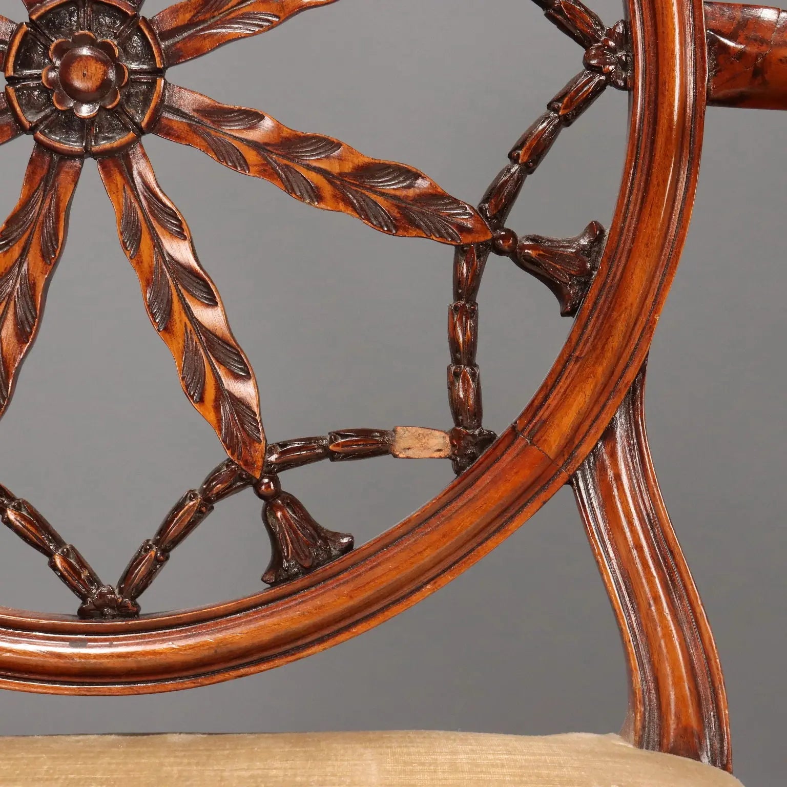 Four English Cherry Armchairs - 20th Century