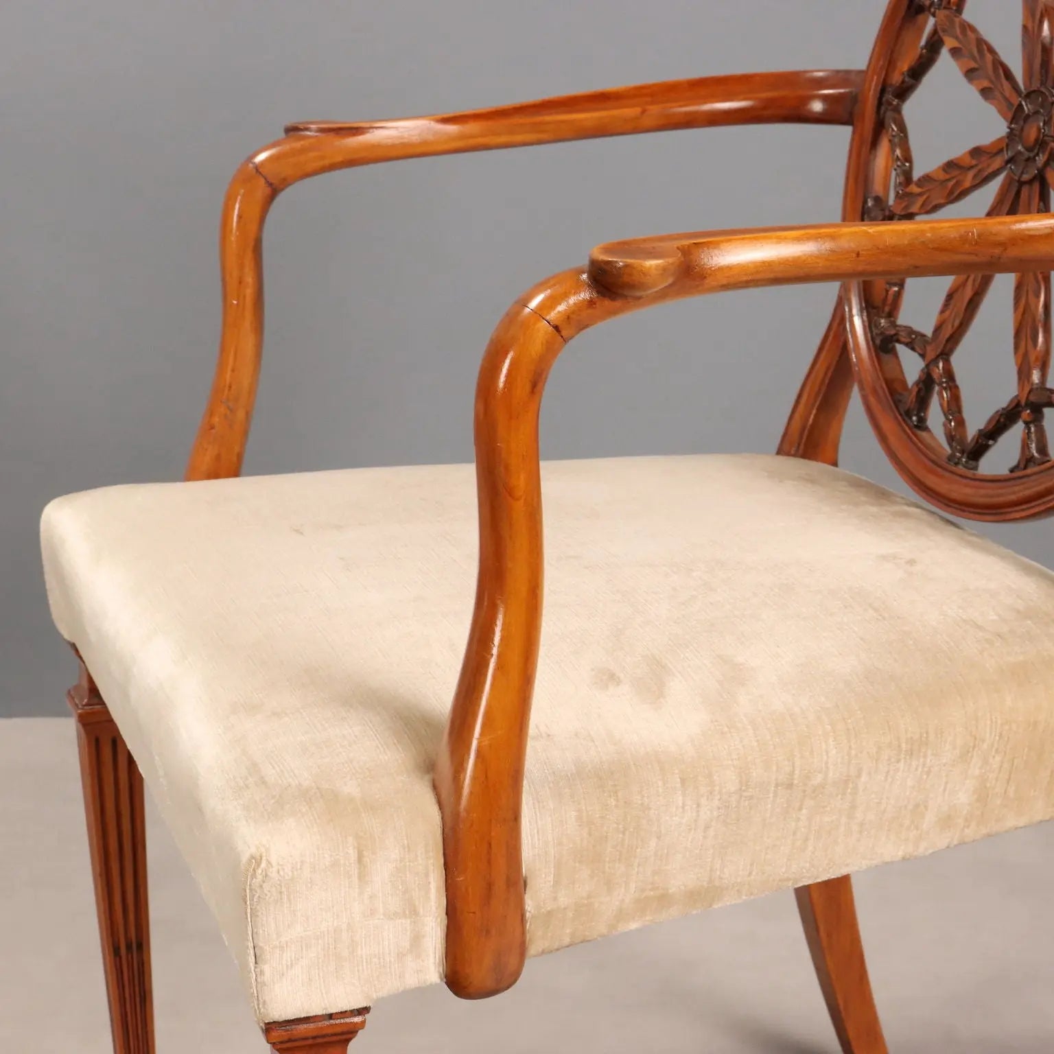 Four English Cherry Armchairs - 20th Century