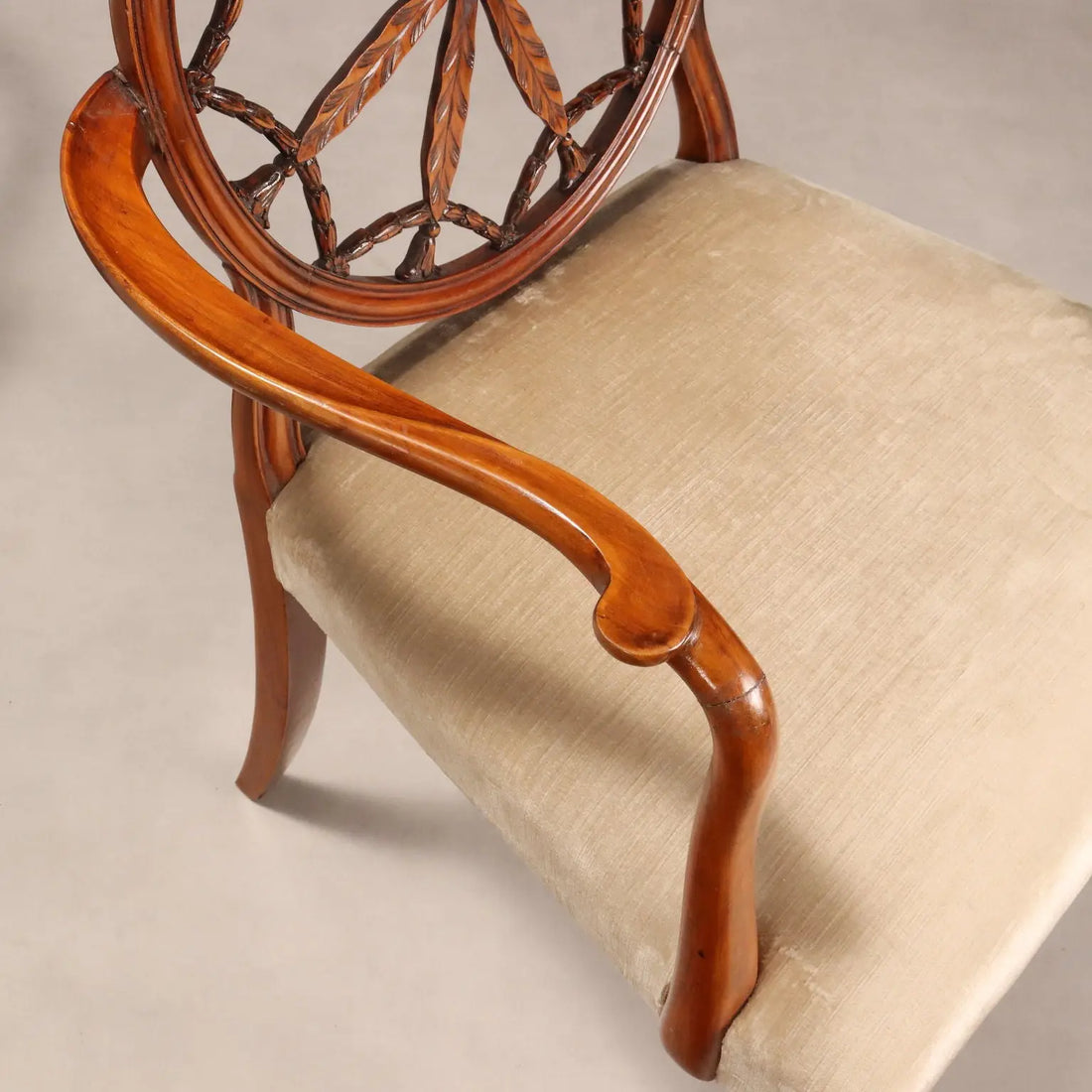 Four English Cherry Armchairs - 20th Century