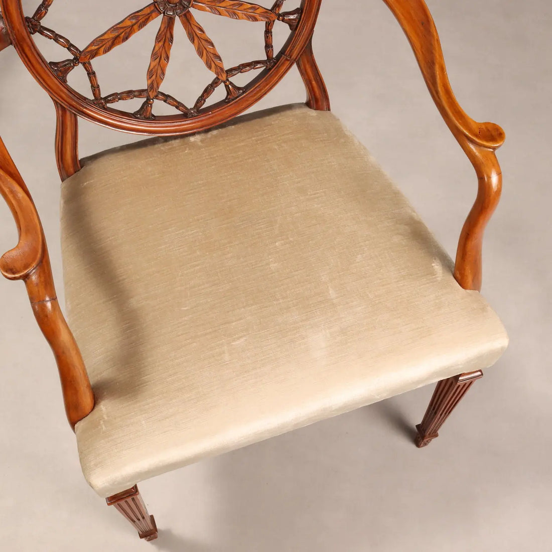 Four English Cherry Armchairs - 20th Century