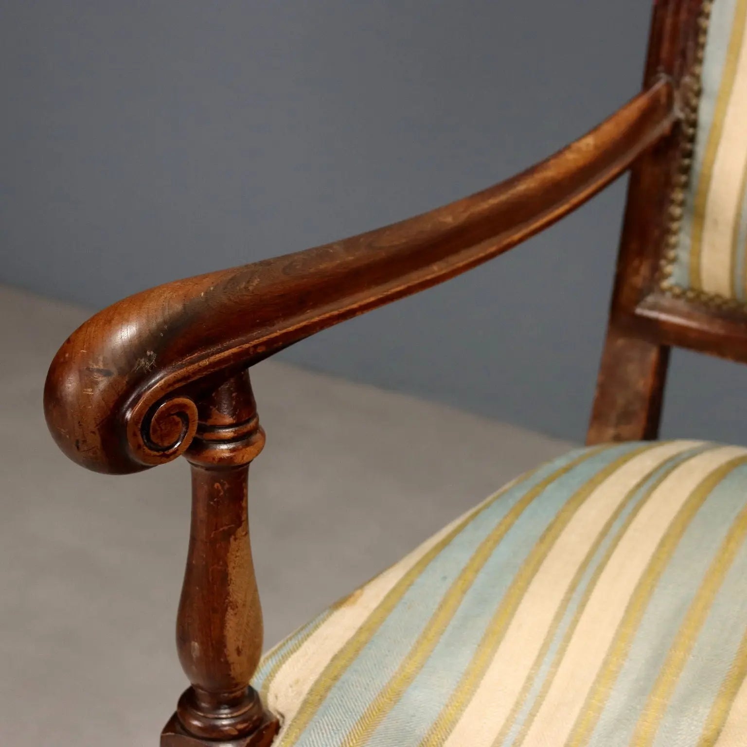 Antique Armchair Baroque Style Walnut Padding XIX Century - Italy, Late XIX Century | Antiques | Seating