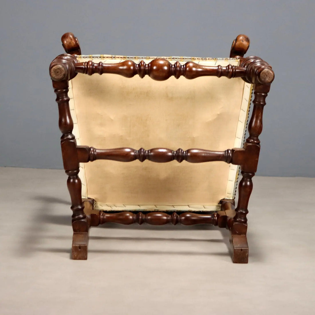 Antique Armchair Baroque Style Walnut Padding XIX Century - Italy, Late XIX Century | Antiques | Seating