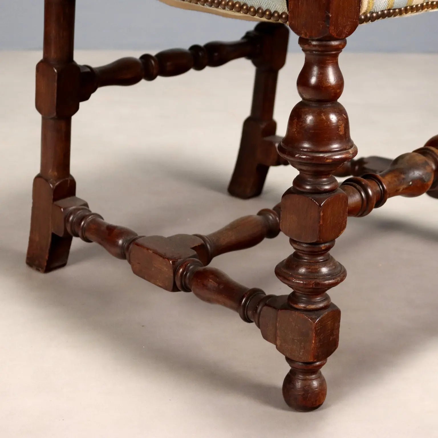 Antique Armchair Baroque Style Walnut Padding XIX Century - Italy, Late XIX Century | Antiques | Seating