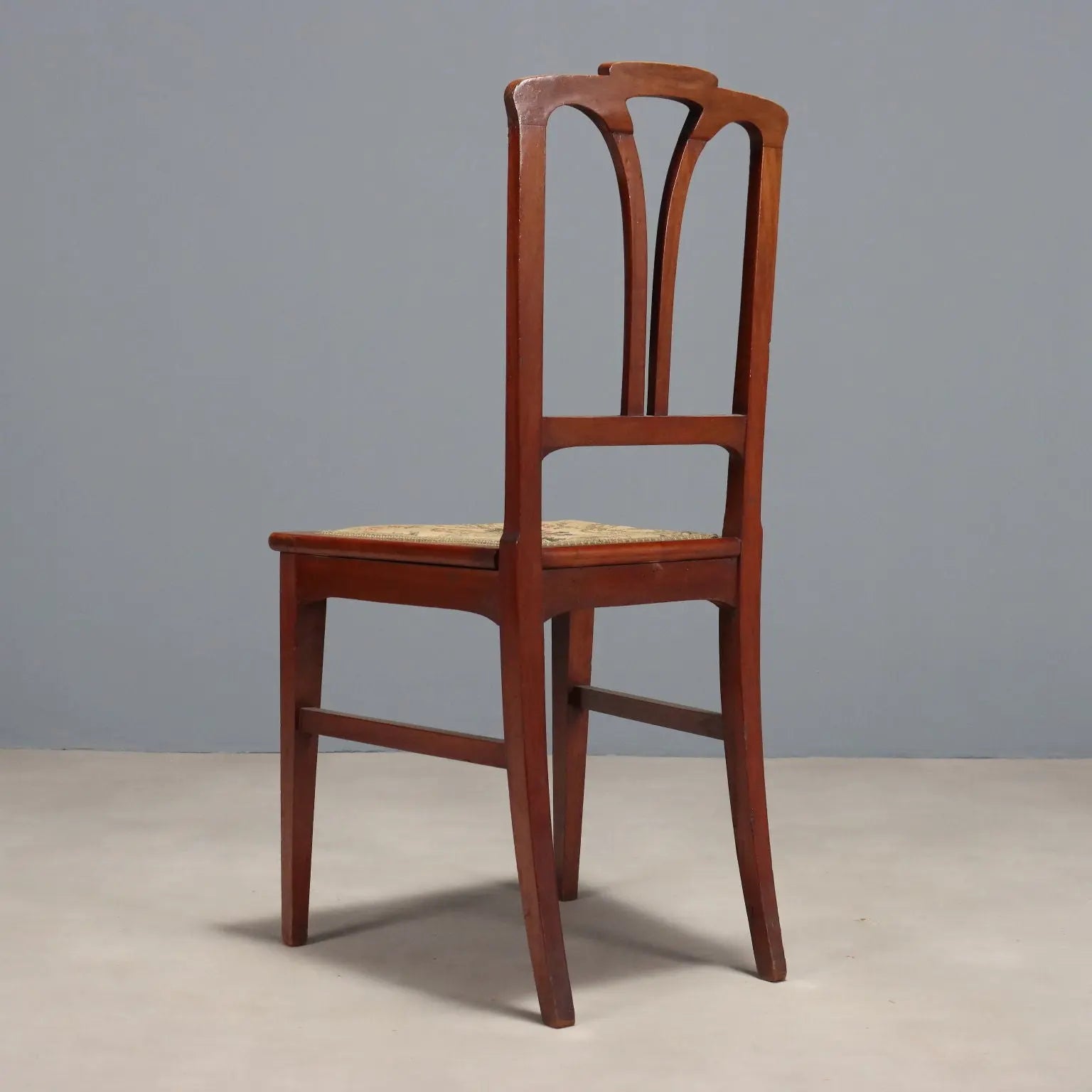 Antique Art Nouveau Chairs Mahogany Fabric Padding XX Century - Italy, Early XX Century | Antiques | Seating