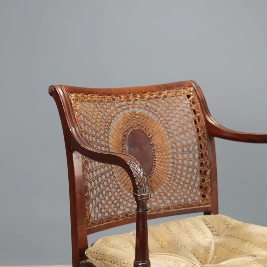 Antique Armchair Walnut Painted Beech Fabric Italy XIX Century - Italy, Late XIX Century | Antiques | Seating