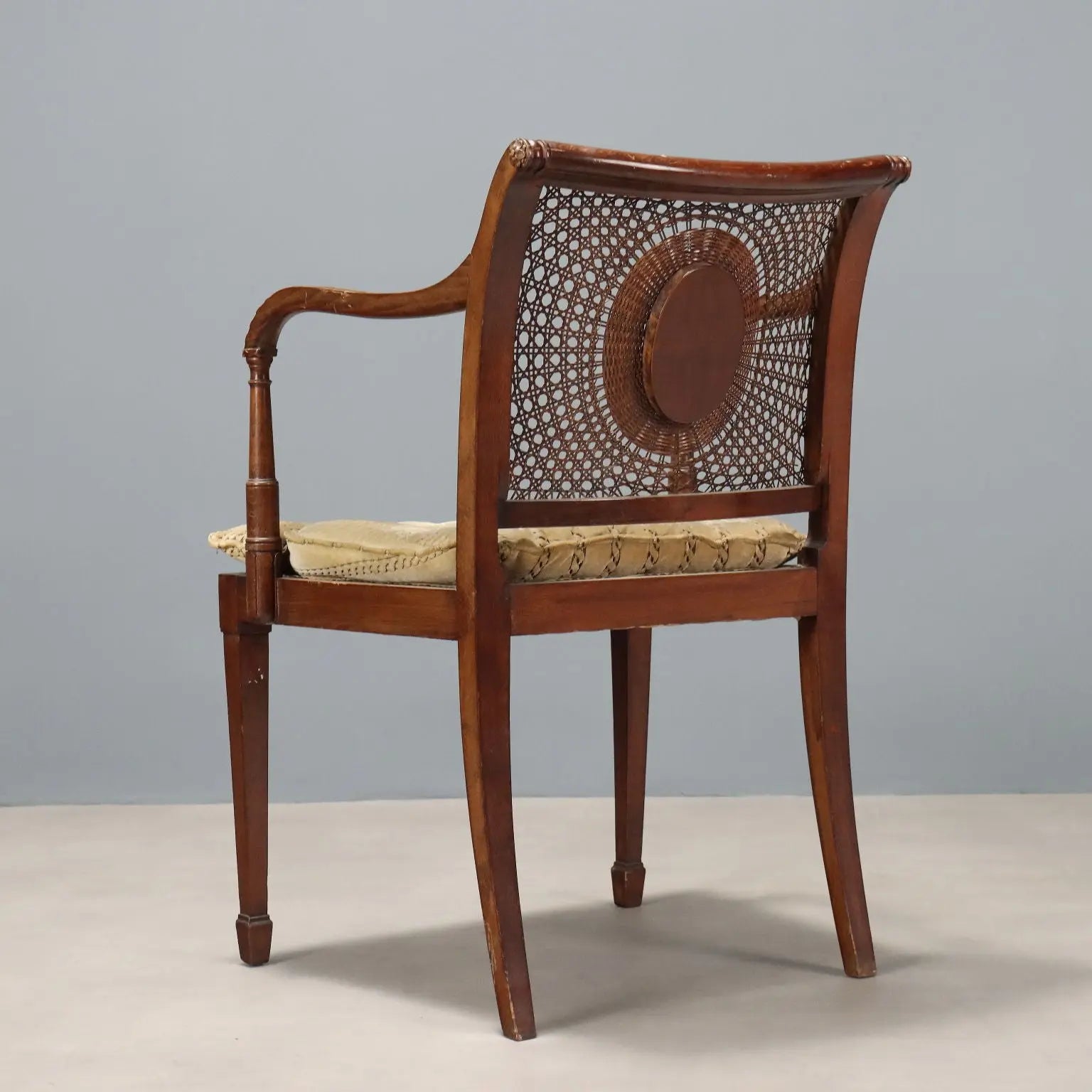 Antique Armchair Walnut Painted Beech Fabric Italy XIX Century - Italy, Late XIX Century | Antiques | Seating