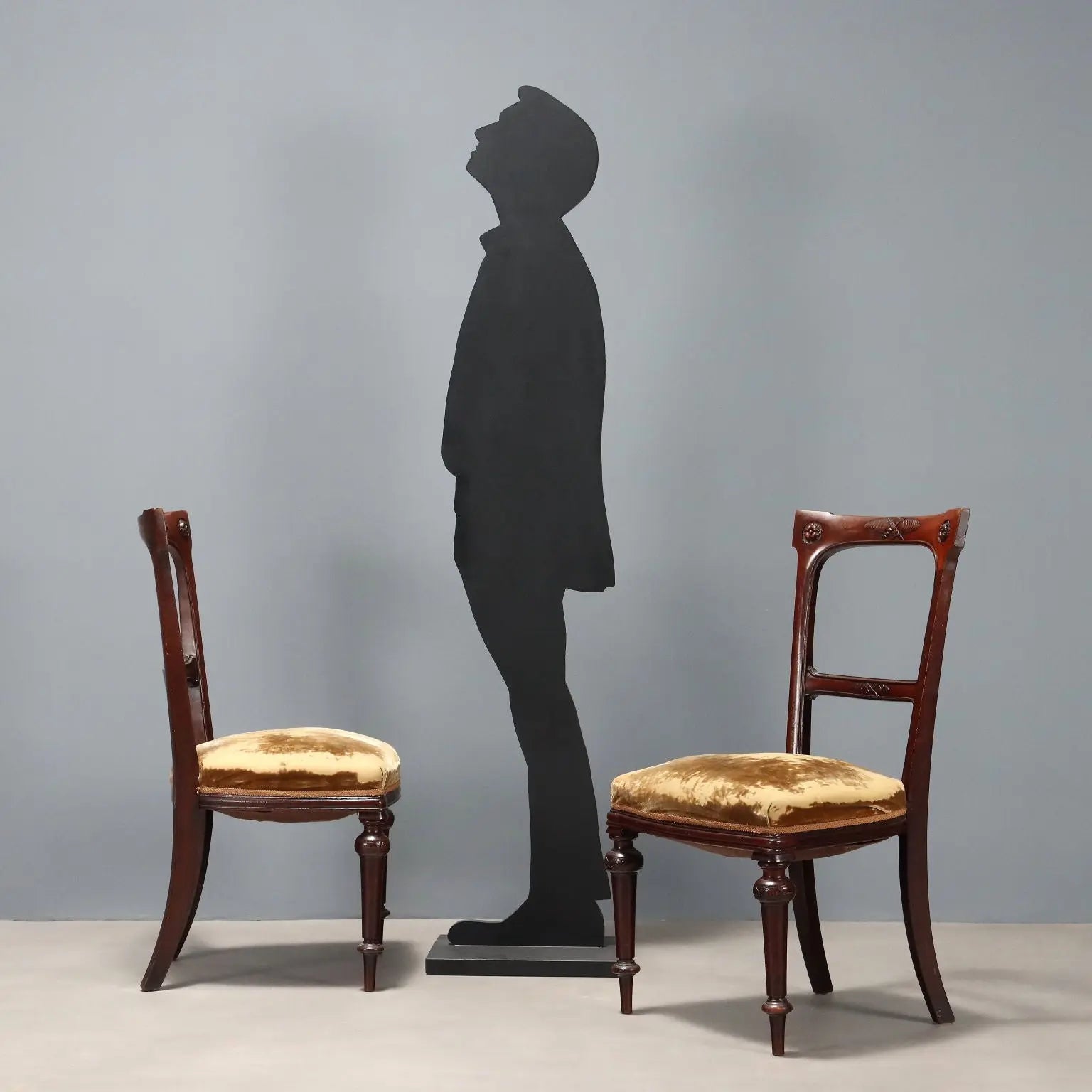 Antique Chairs Mahogany Fabric Padding Italy XX Century - Italy, Early XX Century | Antiques | Seating