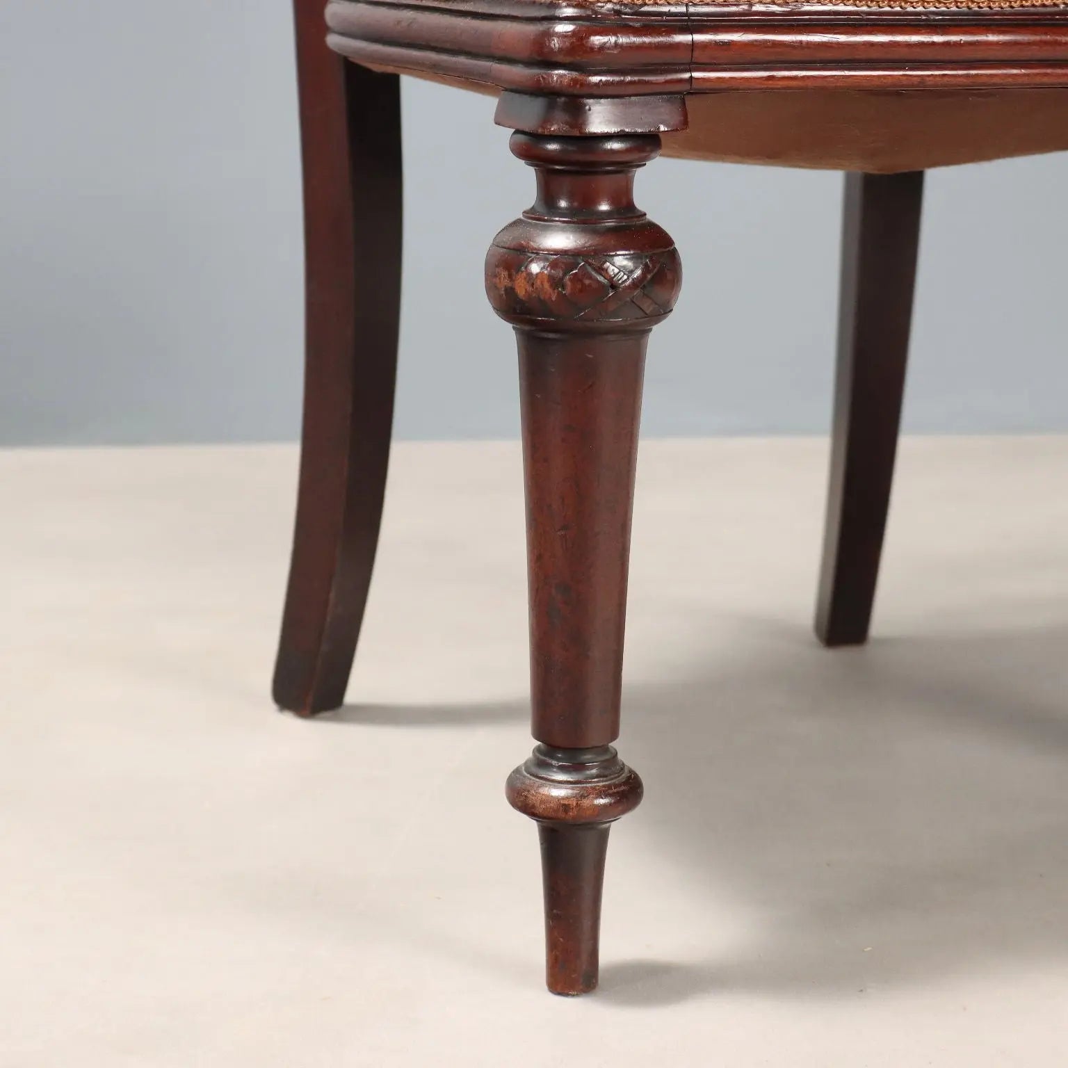 Antique Chairs Mahogany Fabric Padding Italy XX Century - Italy, Early XX Century | Antiques | Seating