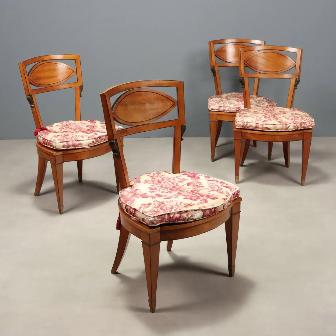 Antique Chairs Regency Style Mahogany Fabric XX Century - England, Early XX Century | Antiques | Seating