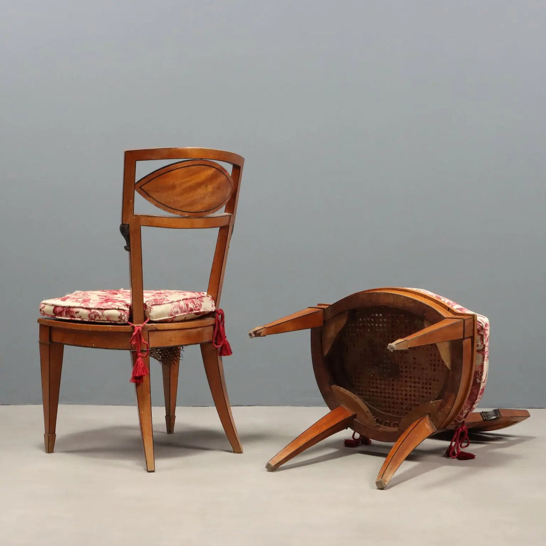 Antique Chairs Regency Style Mahogany Fabric XX Century - England, Early XX Century | Antiques | Seating
