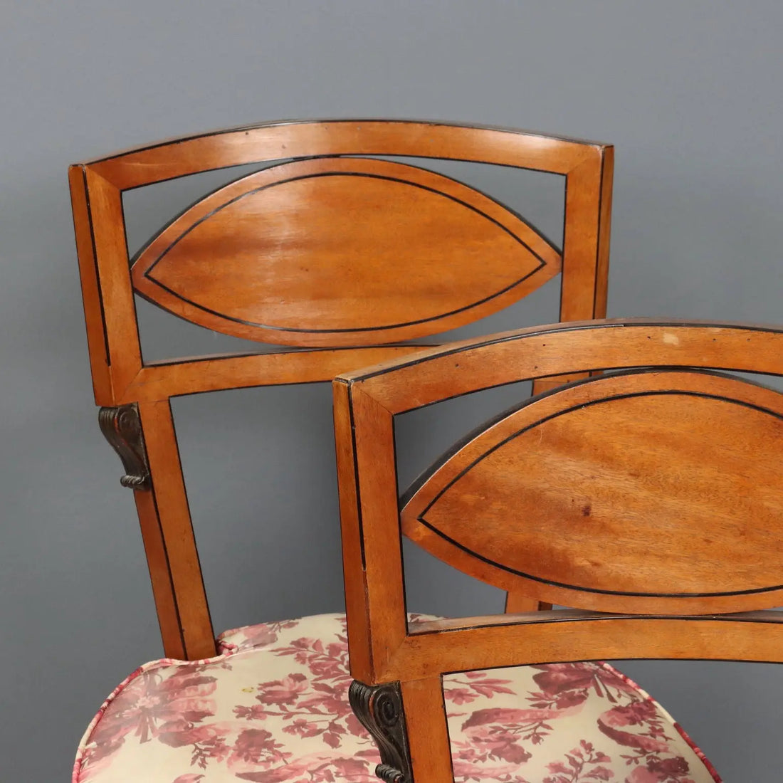 Antique Chairs Regency Style Mahogany Fabric XX Century - England, Early XX Century | Antiques | Seating