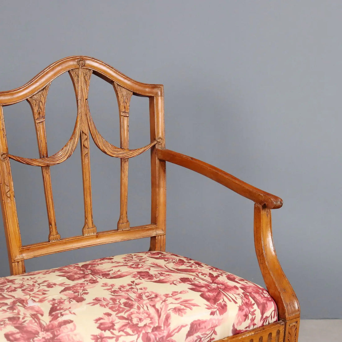 Antique Sofa Neoclassical Maple Fabric Italy XIX Century - Italy, Early XIX Century | Antiques | Seating