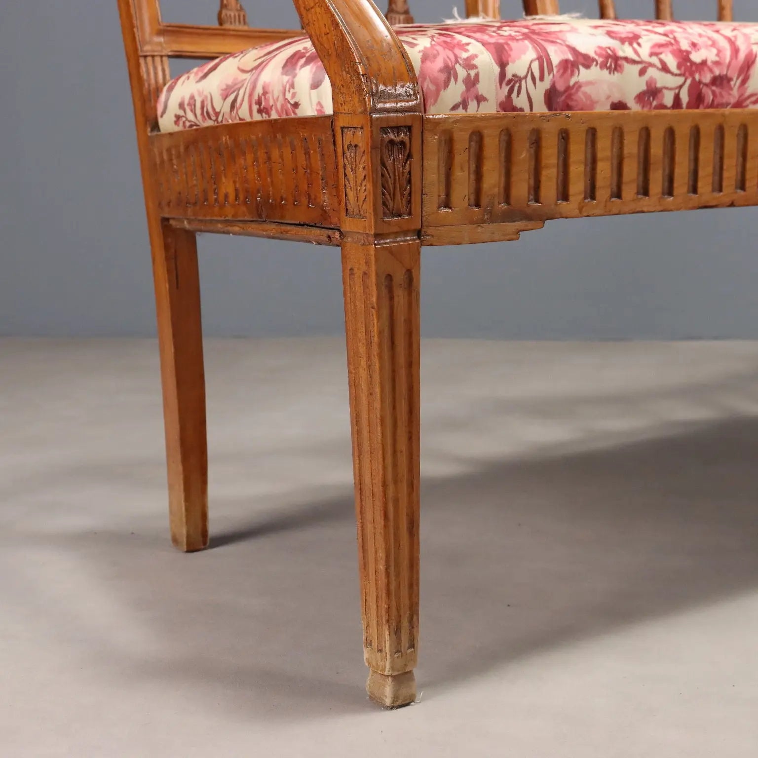 Antique Sofa Neoclassical Maple Fabric Italy XIX Century - Italy, Early XIX Century | Antiques | Seating