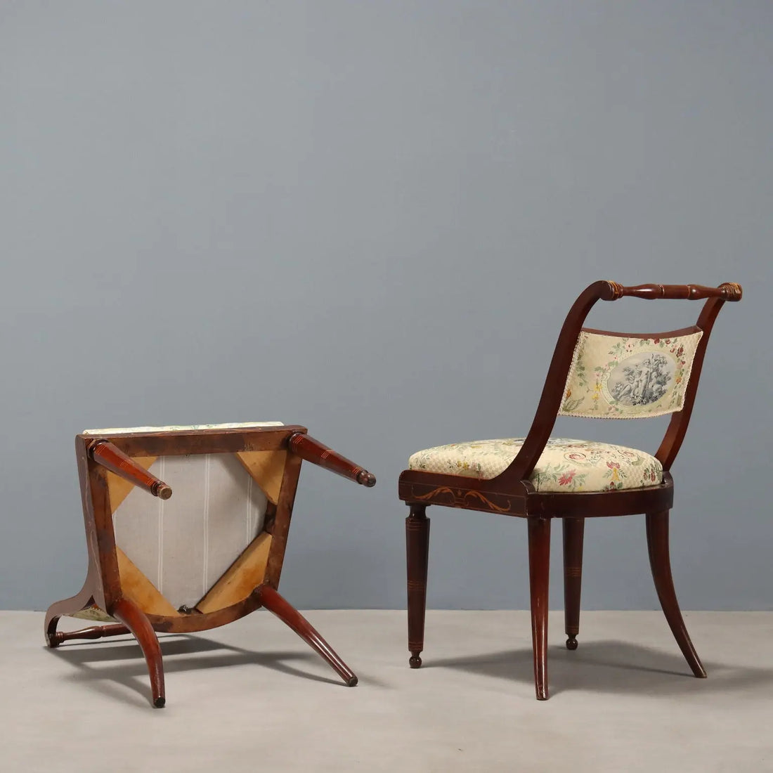 Antique Victorian Chairs Mahogany Fabric United Kingdom XIX Century - England, Early XIX Century | Antiques | Seating