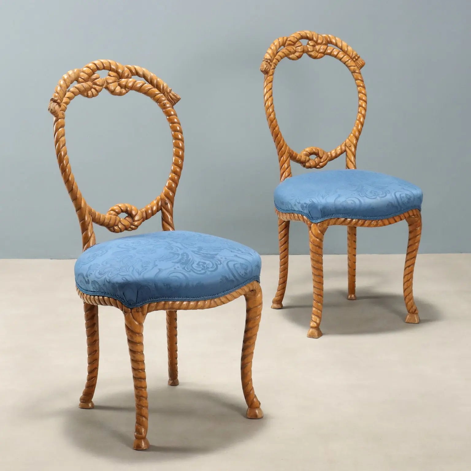 Antique Chairs Carved Beech Padded Seat Italy XIX Century - Italien, XIX Jhd | Antiques | Seating