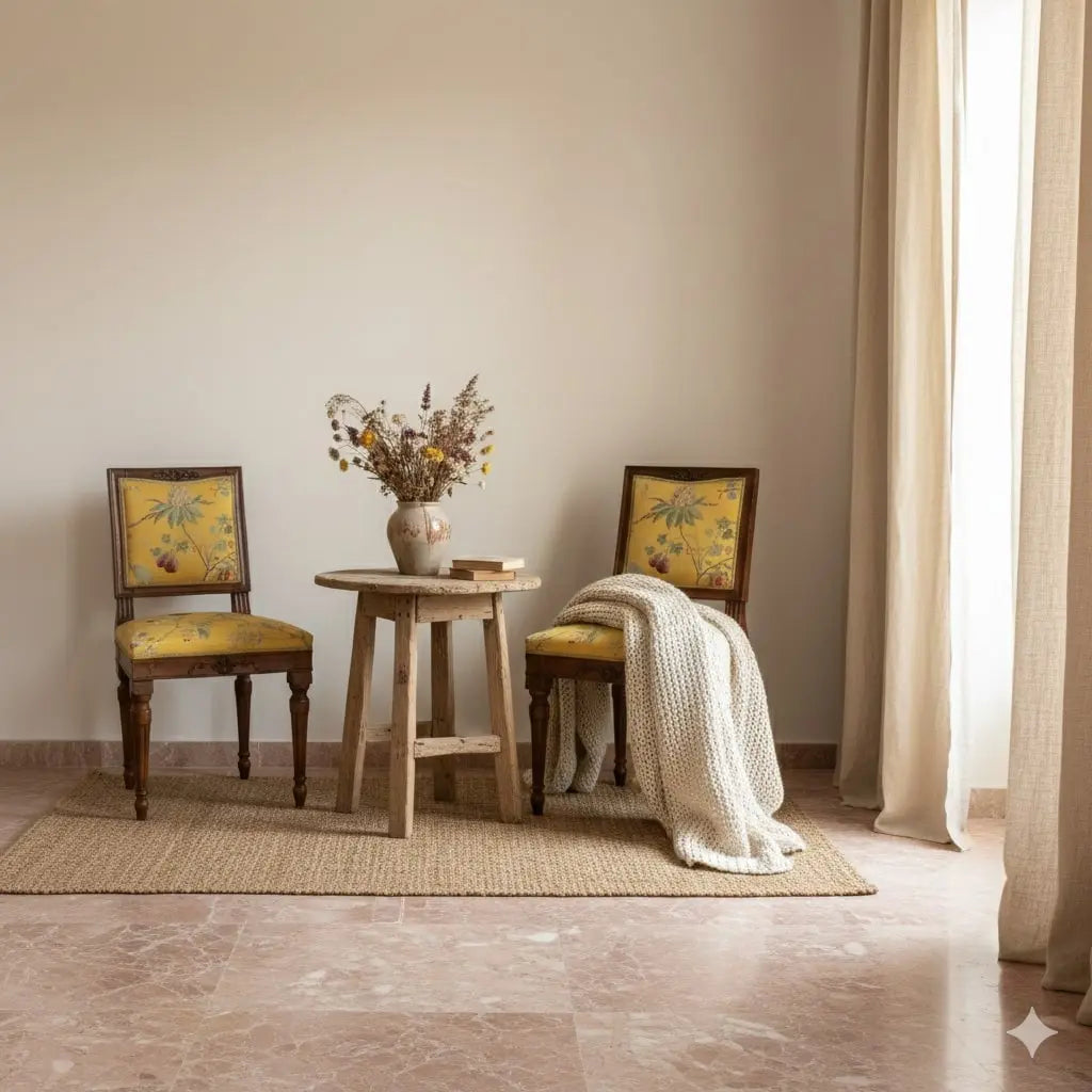 Antique Neoclassical Chairs Walnut Padding Italy XVIII Century