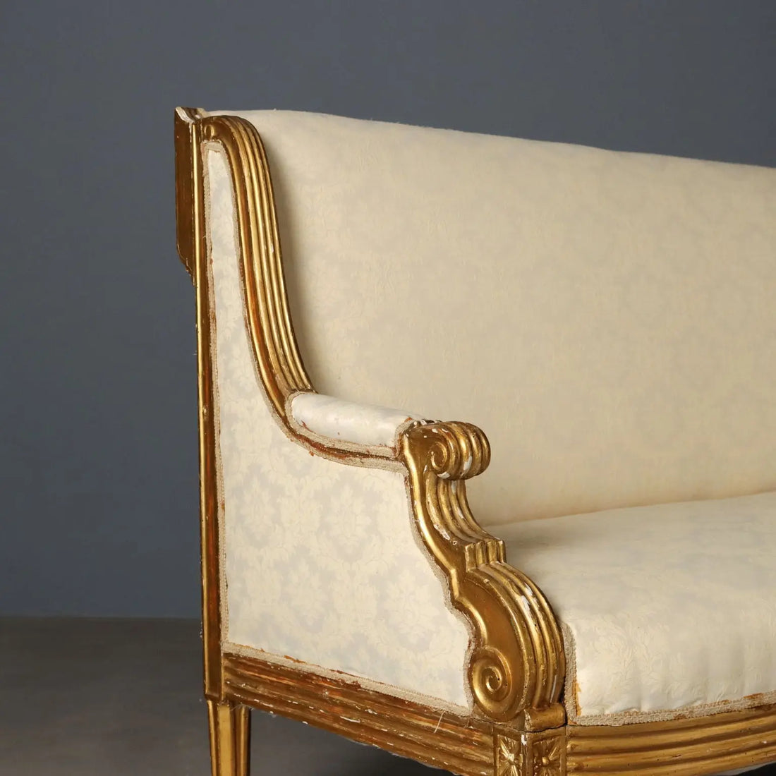 Antique Sofa Neoclassical Style Carved Wood Italy XIX Century - Italy, Second Half XIX Century | Antiques | Seating
