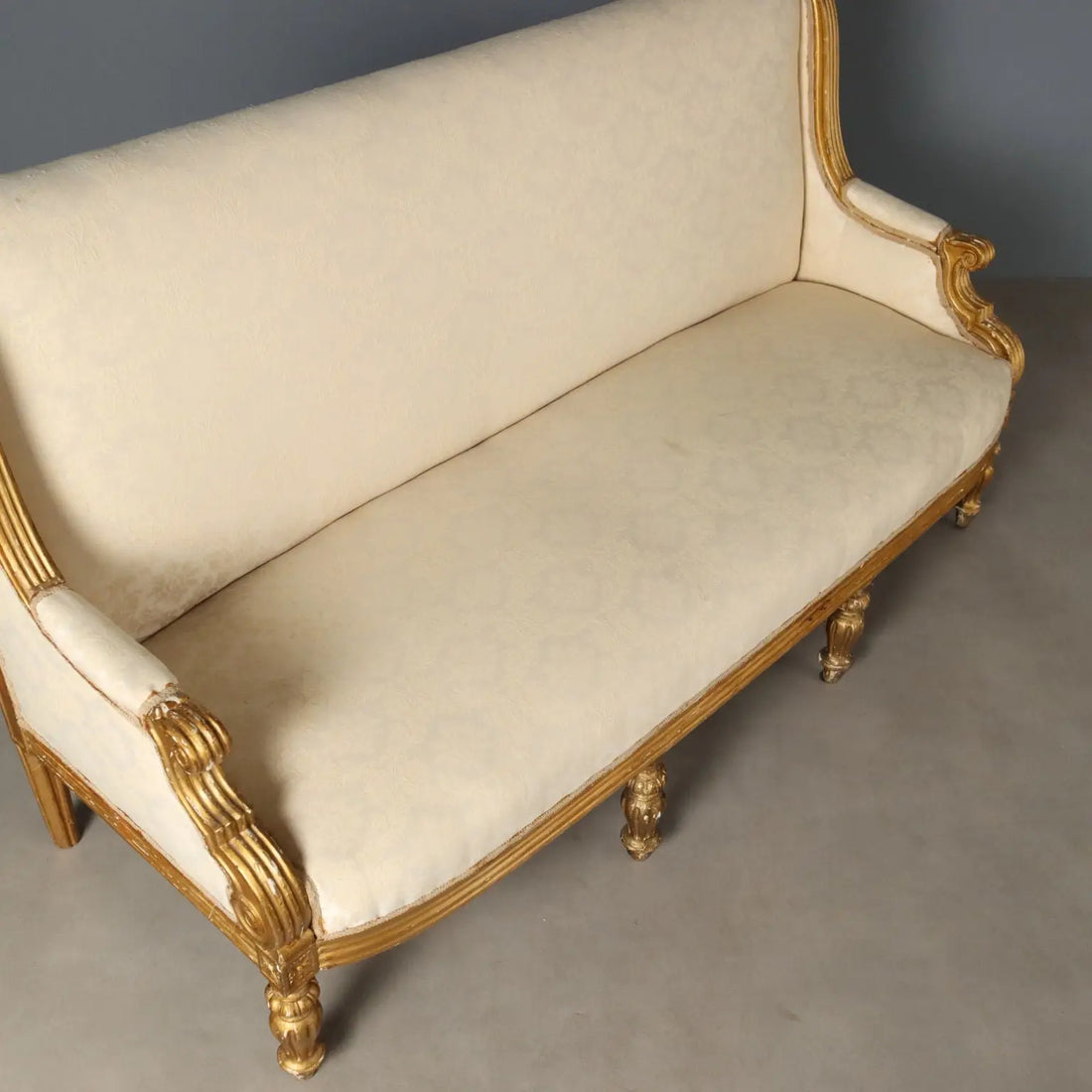 Antique Sofa Neoclassical Style Carved Wood Italy XIX Century - Italy, Second Half XIX Century | Antiques | Seating